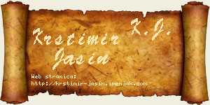 Krstimir Jašin vizit kartica
